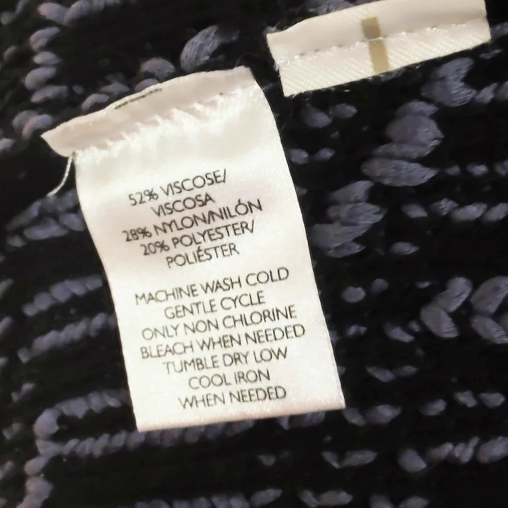 EUC Ann Taylor LOFT Maze Chunky Knit Moto Jacket in Blue Sea - Picture 12 of 12